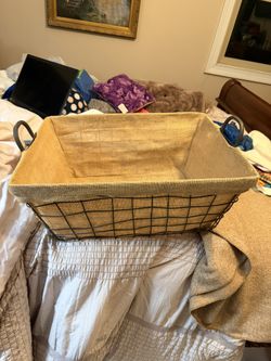 BASKET 20"w x 15 3/4"deep x 8 1/2"tall; cross streets are Arapaho & Waterview