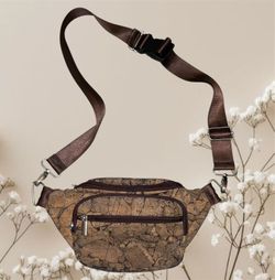 Dzolik Slim Unisex Cork Eco-Friendly Adjustable Fanny Pack/Sling Bag
