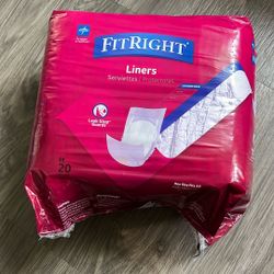 Medline FitRight Plus Incontinence Liner 13"x34" 80Ct One Size Fits All