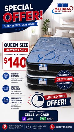 🔥 LIMITED-TIME OFFER! 🔥 🛏️ Brand-New 10” Queen Mattress 🚚 Same-Day Delivery Available! Shop Today While Supplies Last!