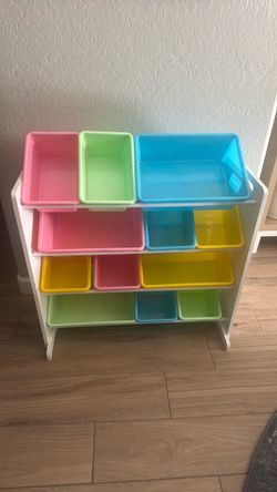 Toy bin shelf
