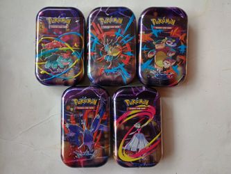 Pokemon Mega Evolution 5 Mini Tins Full Art New