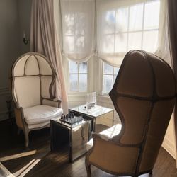 Authentic Restoration Hardware Deconstructed Dome Wing Chairs – Pair