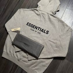Heather Grey Essentials Hoodie