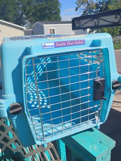 Dog , Cat , puppies Deluxe Double Doors Kennel cage carrier
