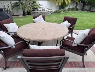 Outdoor patio table and chairs