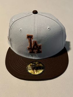 Los Angeles Dodgers New Era 59Fifty Grey Burnt Wood Fitted Hat Cap Brand New DS