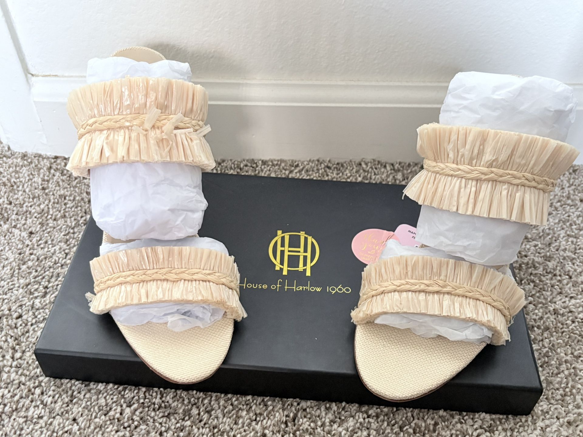 House Of Harlow 1960, Cream Raffia Color