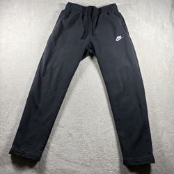 Vintage Nike Sweatpants Men’s M Faded Black Wide Leg Baggy Essentials Y2K #3264