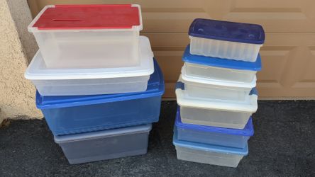 Lot of Storage Totes Containers