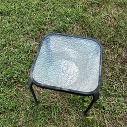 Glass end table