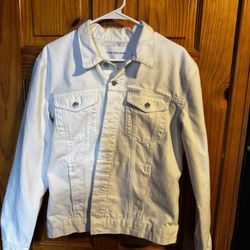 Calvin Klein Denim Jacket, White, Size L