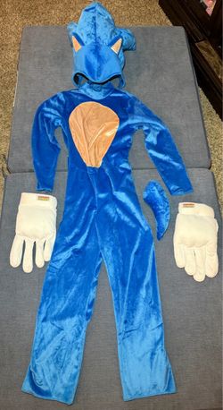 Kids Sonic 2 Deluxe Sonic Movie Costume & Gloves Set- youth size 7/8