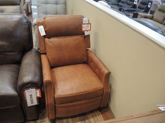 Leather Power Recliner — Hi Rock Home (Cognac)