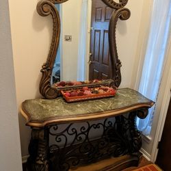 Entryway Table With Mirror 