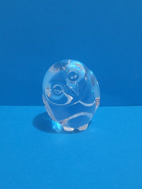 Vintage Steuben Crystal Owl Designed Hand Cooler - No Original Box.