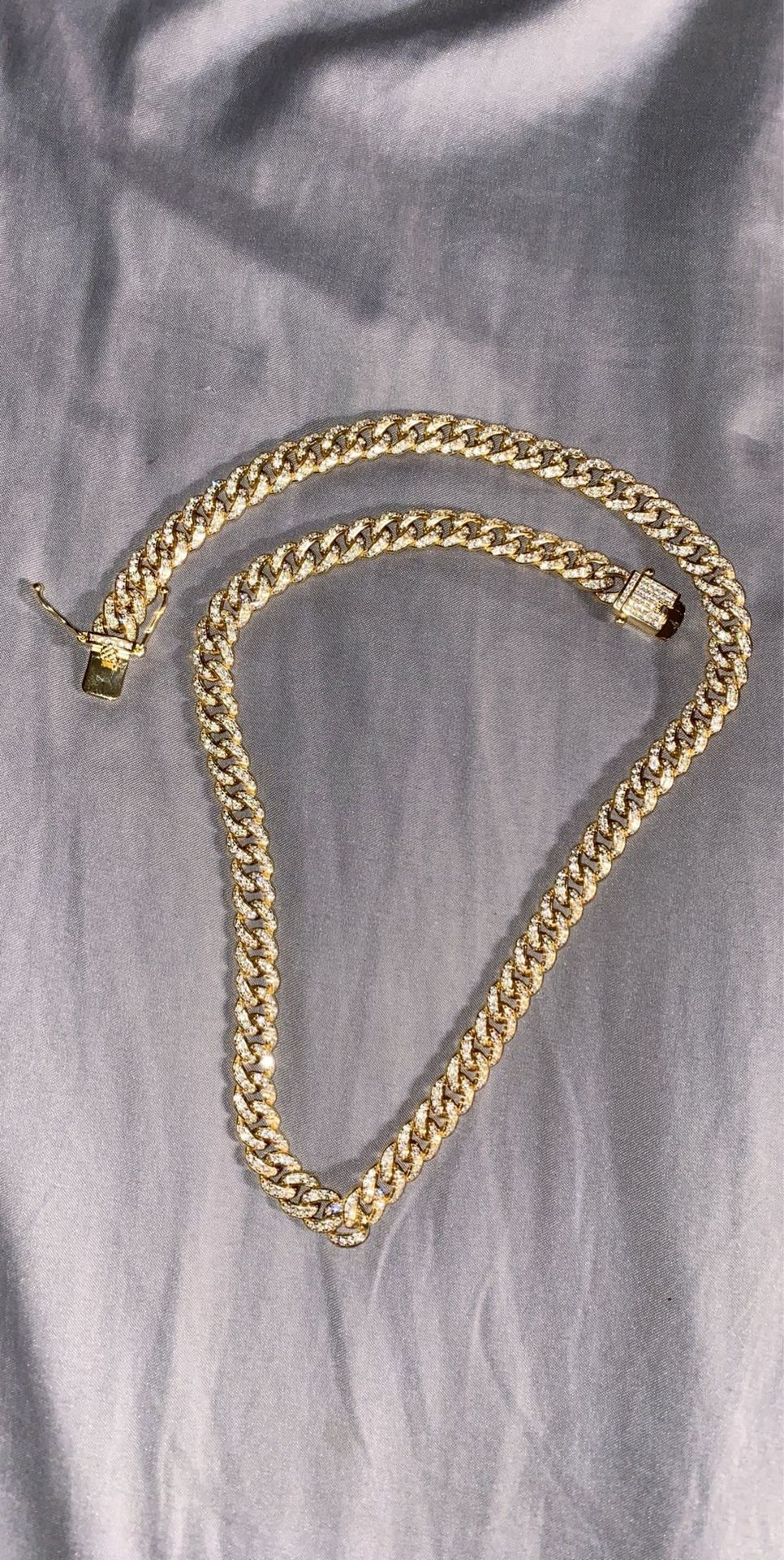 925 Gold cuban link chain