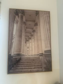 🖼️ Large Architectural Wall Art – Classical Columns | Excellent Condition – $30