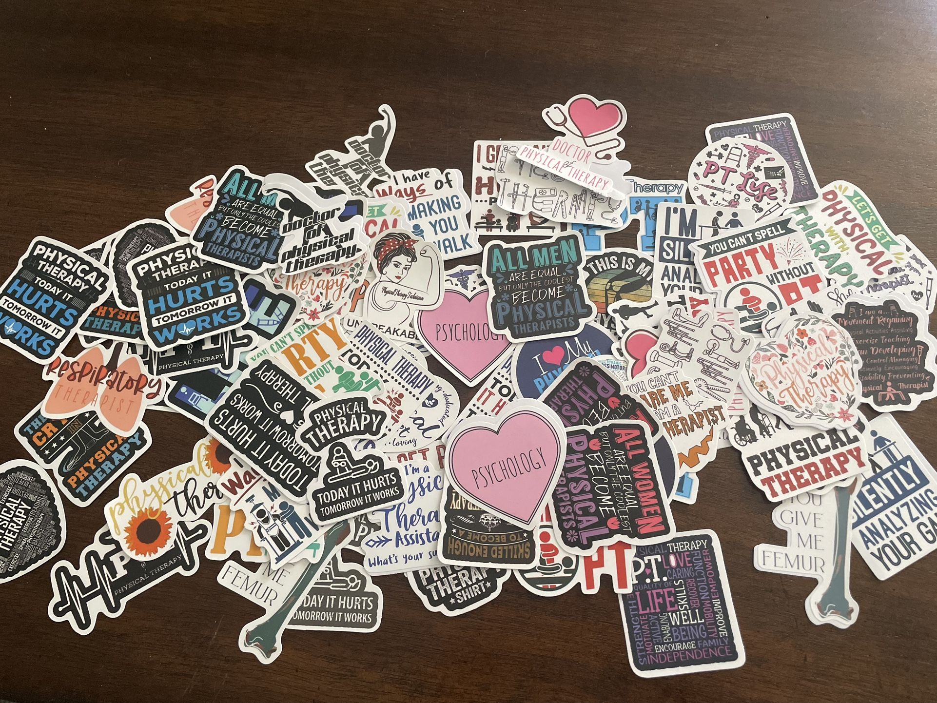 10 Random Physical Therapy Stickers