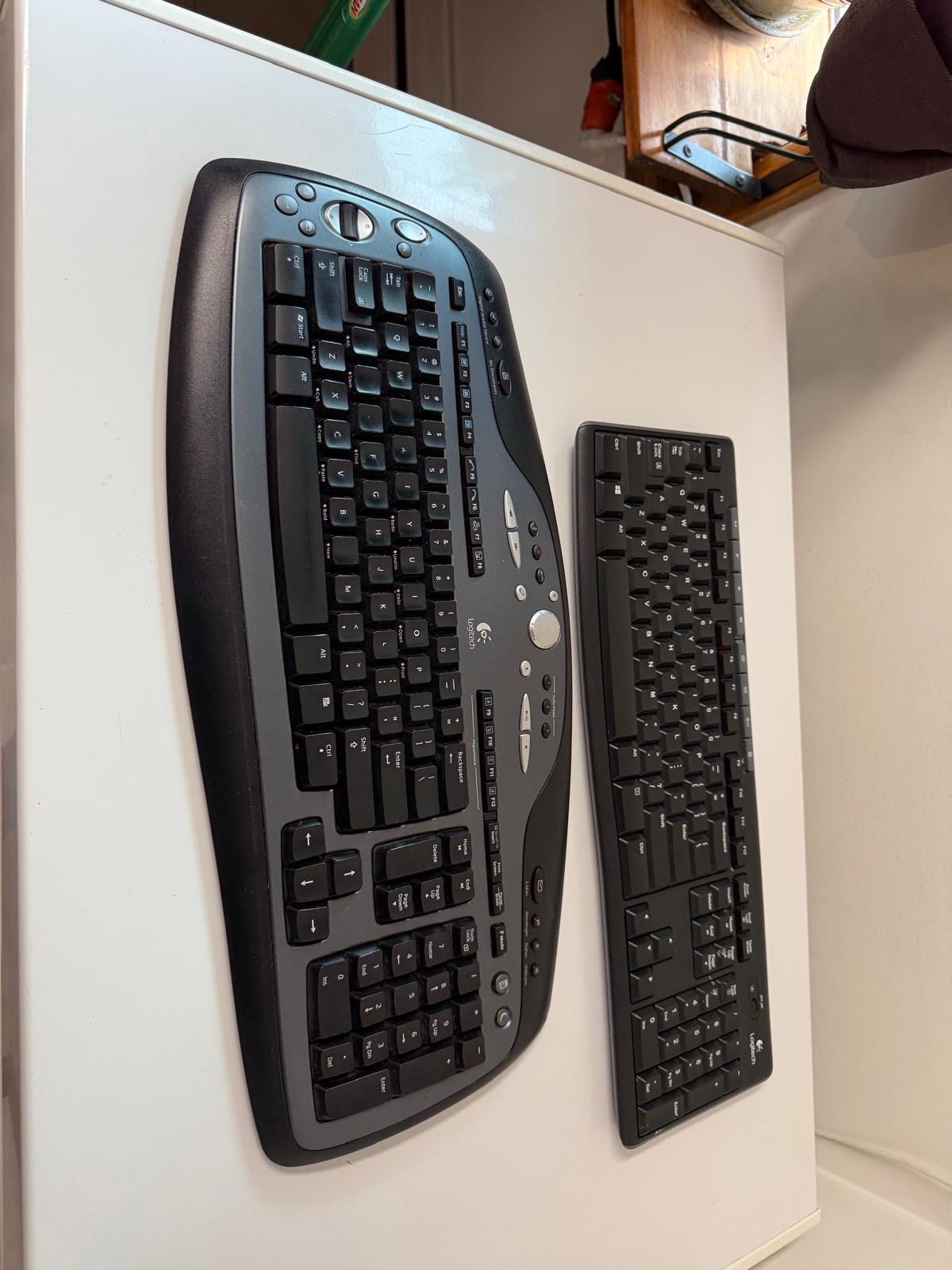 Two Logitech Cordless Keyboards