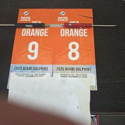 Dolphins Parking Pass Game 8 Or 9 Orange