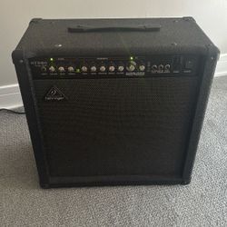 Behringer GUITAR AMPLIFIER GTX60 60 Watt Guitar Amplifier with 2 Independent Channels, FX, Tuner, Tube Modeling and Original Bugera 12" Speaker