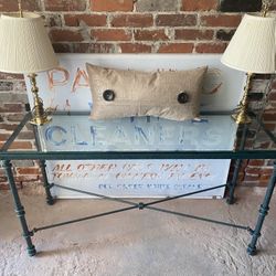 Metal And Glass Sofa Table