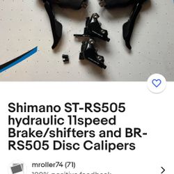 Shimano Hydraulic Brake Shifters And Disc Calipers 