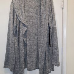 Gray Open Front Cardigan Size 3x