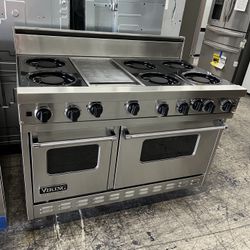 Viking Professional Stainless Steel Gas 48” Range Stove