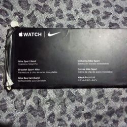 Light Silver Nike Sport Apple Watch Band 44m