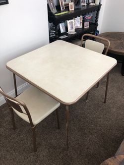 Folding table and chairs