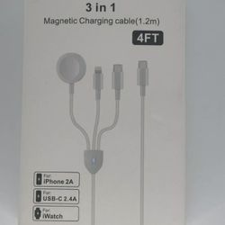 3 in 1 charging cable, new opened box