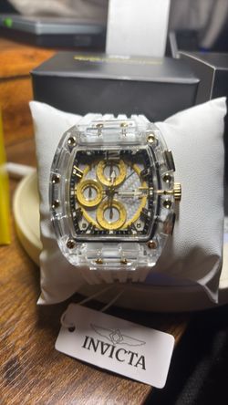 Invicta Chronograph Watch Clear Transparent Case