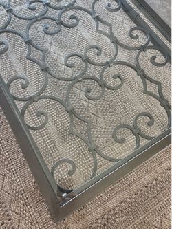 Wrought iron coffee table