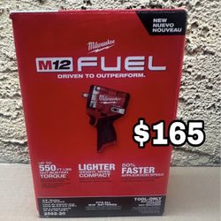 Milwaukee M12 FUEL 3/8" Stubby Impact Wrench 2562-20 (TOOL-ONLY)