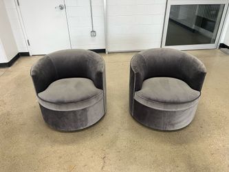 Saatva Luna Swivel Chair, Graphite Velvet (Price is for 1) Never Used ❤️