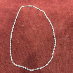 Never Use Silver Tone Necklace-18”