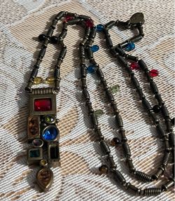 Chico's Multi-Strand Beaded Statement Necklace