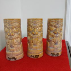 Chiki Tiki Mug Tumbler Beer MAI-TIKI Ft Lauderdale:6 inches Tall.