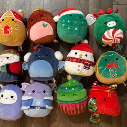 Lot of 12, 8” inch Holiday squishmallow