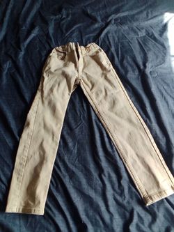 Wonder Nation Size 8 Slim Beige School Pants - Boys/Girls 