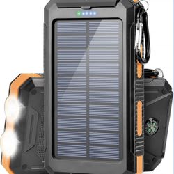 Solar Power Bank with Flashlight