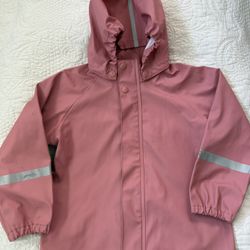 Reima Lammikko Kids Waterproof Suspender Rain Pants Bibs + Jacket * 116cm * pink * like new!