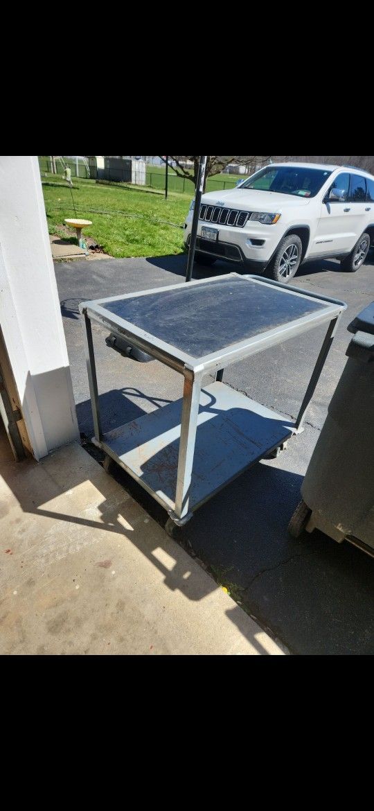 Metal Cart. Heavy Made And In Great Shape!