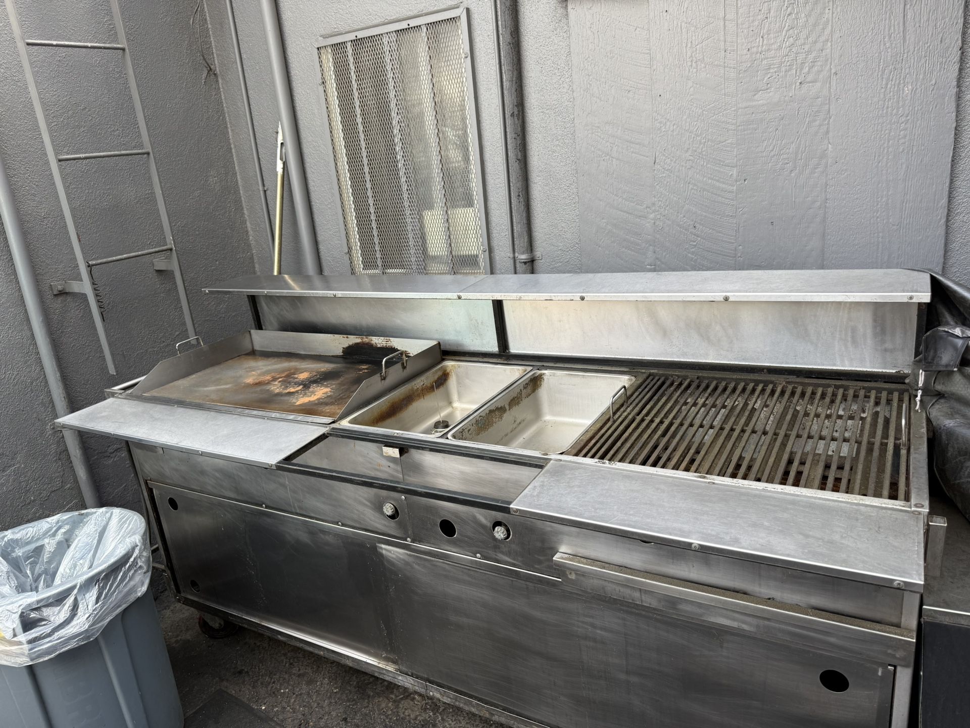 Food Cart FLAT  Top With Fryer Compartment