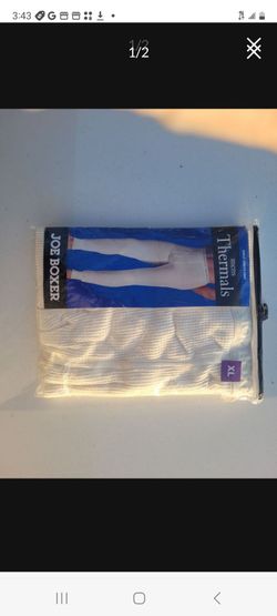 Shipping Available Brand-New In Package Men's Joe Boxer Thermals Ankle Length Pants Size XL White No Cheaper On The Price