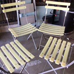 Mid Century Bistro Folding Chairs