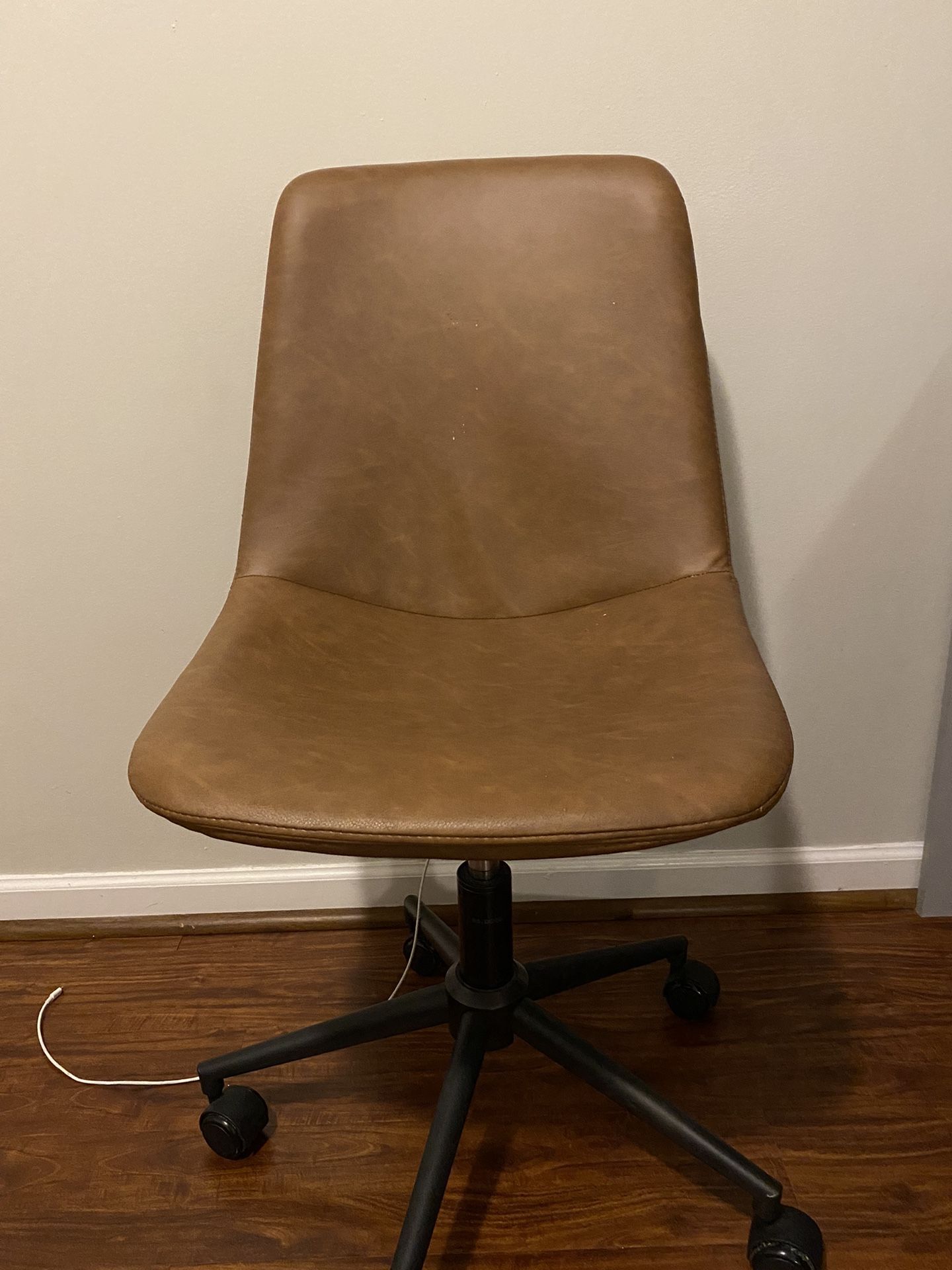 Brown Faux Leather Office Chair 