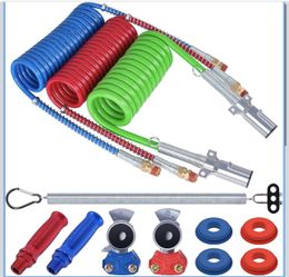 15FT 3-in-1 Semi Truck Air Line Kit & Gladhand & Tender Spring Kit
